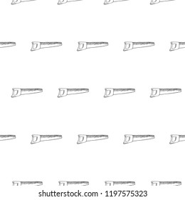 saw seamless pattern isolated on white background