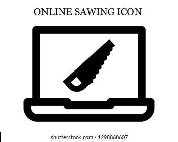 Saw search icon. Editable Saw search icon for web or mobile.