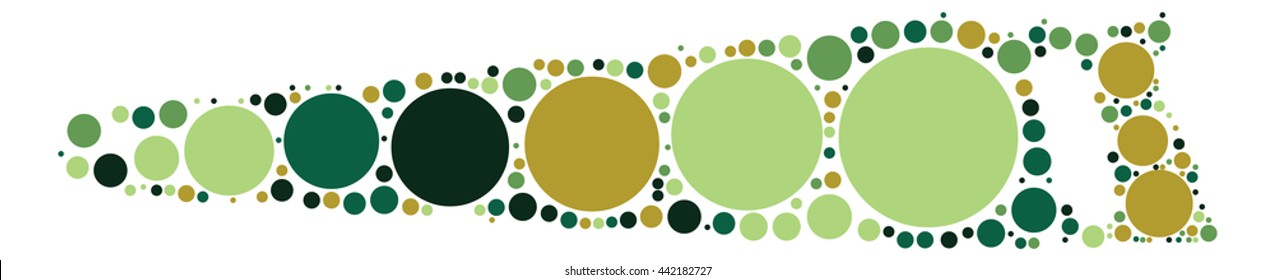 saw shape vector design by color point