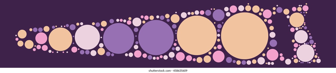 saw shape vector design by color point