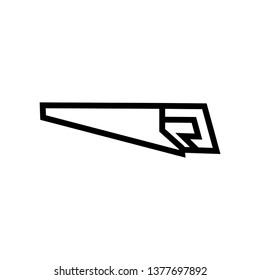 Saw sign icon - vector