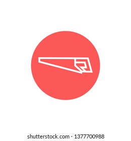 Saw sign icon - vector