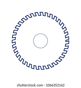 Saw sign. Vector. Flat style black icon on white.