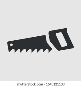 Saw. Simple black and white icon for use in small sizes