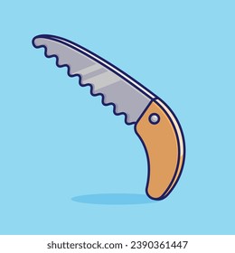 Saw simple cartoon vector illustration carpentry tools concept icon isolated