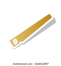 Saw Simple Sign Vector Golden Gradient Stock Vector (Royalty Free ...