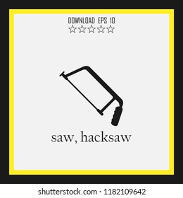 saw sketch vector icon