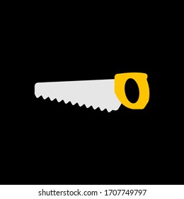 Símbolo visible en forma vectorial. Icono de equipo de carpintería. Dibujo de una sierra en forma de icono plano.