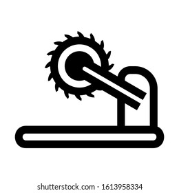 saw table icon isolated sign symbol vector illustration - high quality black style vector icons
