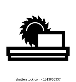 saw table icon isolated sign symbol vector illustration - high quality black style vector icons
