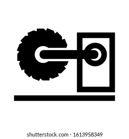 saw table icon isolated sign symbol vector illustration - high quality black style vector icons
