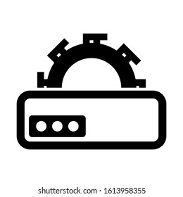 saw table icon isolated sign symbol vector illustration - high quality black style vector icons
