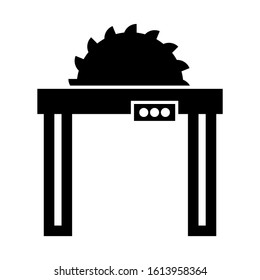 saw table icon isolated sign symbol vector illustration - high quality black style vector icons
