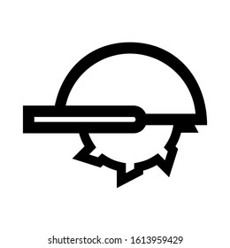 saw table icon isolated sign symbol vector illustration - high quality black style vector icons
