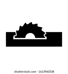 saw table icon isolated sign symbol vector illustration - high quality black style vector icons
