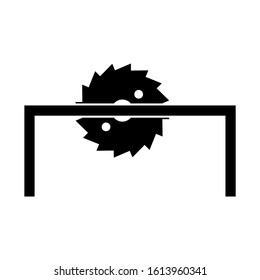 saw table icon isolated sign symbol vector illustration - high quality black style vector icons
