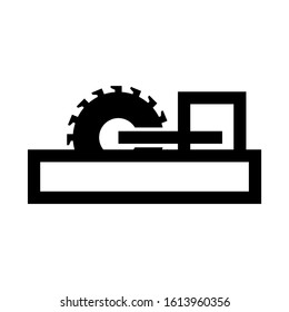 saw table icon isolated sign symbol vector illustration - high quality black style vector icons
