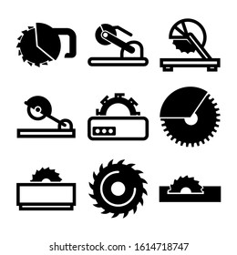 saw table icon isolated sign symbol vector illustration - Collection of high quality black style vector icons
