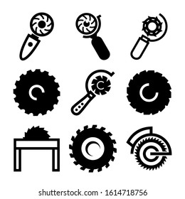 saw table icon isolated sign symbol vector illustration - Collection of high quality black style vector icons
