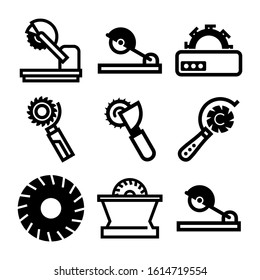 saw table icon isolated sign symbol vector illustration - Collection of high quality black style vector icons
