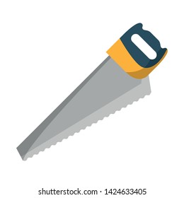 saw tool icon cartoon isolated vector illustration graphic design