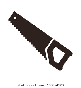 Saw tool icon isolated on white background