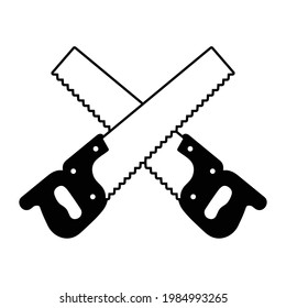 saw tool icon, vector illustration