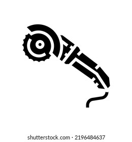 saw tool repair glyph icon vector. saw tool repair sign. isolated symbol illustration