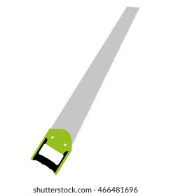 saw tool repair, isolated flat icon design