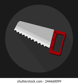 Saw tools equipment vector icon