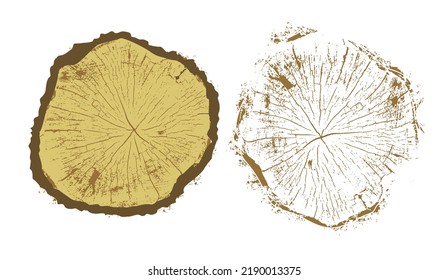 Saw a tree. Vector illustration