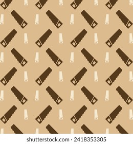 Saw trendy repeating pattern brown abstract background vector illustration