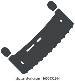 Saw for two hand icon on white background	