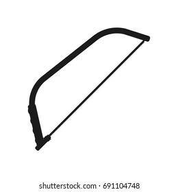 Saw Vector black icon on white background.