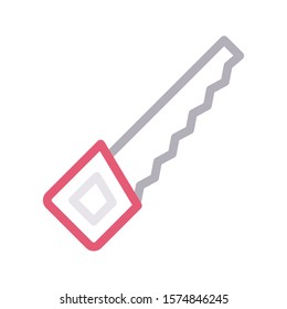 saw vector color line icon 