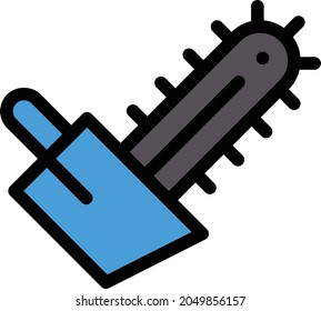 saw vector color line icon