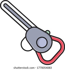 saw vector flat color icon 