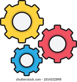 saw vector flat color icon 