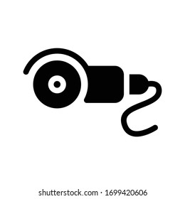 saw vector glyph flat icon 