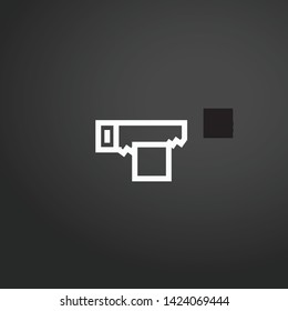 Saw vector icon. Saw concept stroke symbol design. Thin graphic elements vector illustration, outline pattern for your web site design, logo, UI. EPS 10.