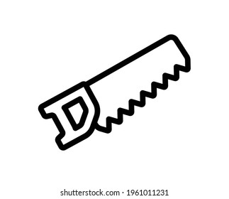 Icono de vector visto para cortar madera.
