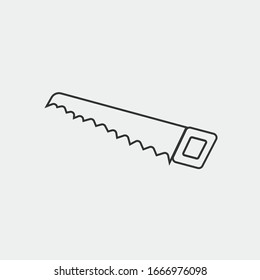 Saw vector icon illustration sign