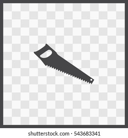 Saw vector icon. Isolated illustration. Business picture.