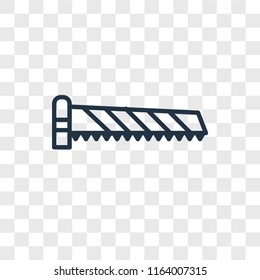 Saw vector icon isolated on transparent background, Saw logo concept
