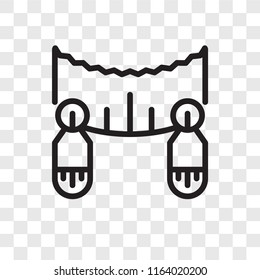 Saw vector icon isolated on transparent background, Saw logo concept