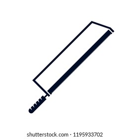saw vector icon isolated on white background
