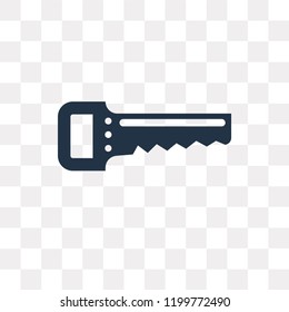 Saw vector icon isolated on transparent background, Saw transparency concept can be used web and mobile