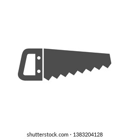 saw vector icon isolated on white background. saw flat icon for web, mobile and user interface design
