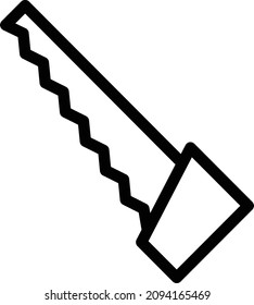 saw vector illustration isolated on a transparent background. stroke vector icons for concept or web graphics.