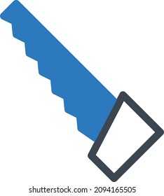 saw vector illustration isolated on a transparent background. glyph vector icons for concept or web graphics.